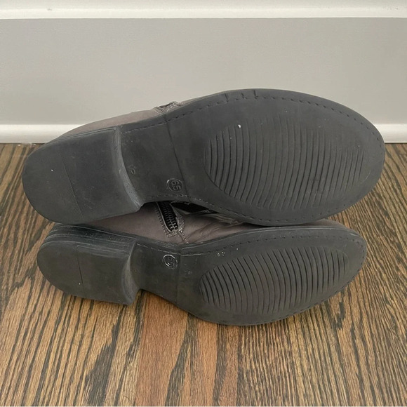 Miz Mooz Luna gray ruched leather ankle boots size 6.5 - Picture 9 of 9